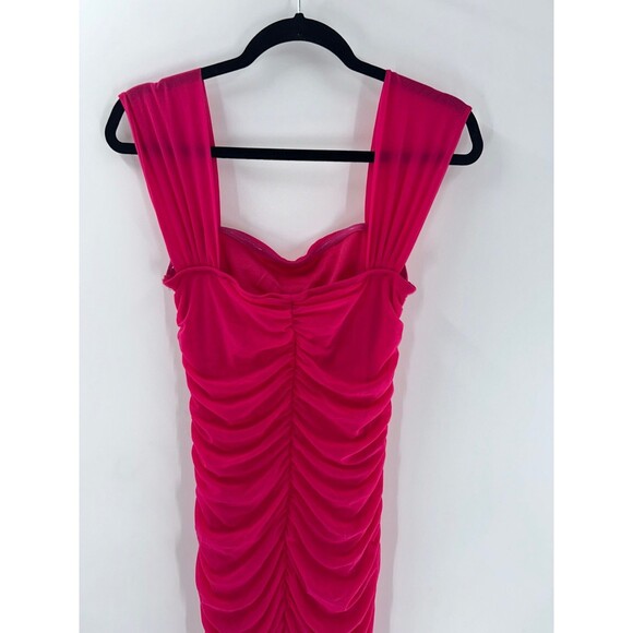 Women's Pretty Garden Off The Shoulder Ruched Bodycon Dress Size S - Picture 8 of 9